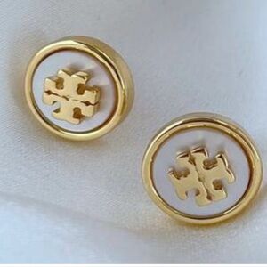 Tory Burch KIRA Mother of Pearl Stud Earrings